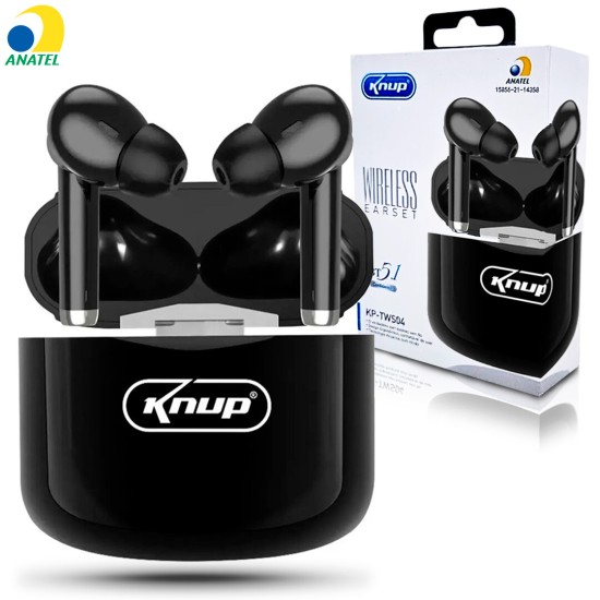 Fone de Ouvido Bluetooth TWS 5.1 Wireless KNUP - KP-TWS04